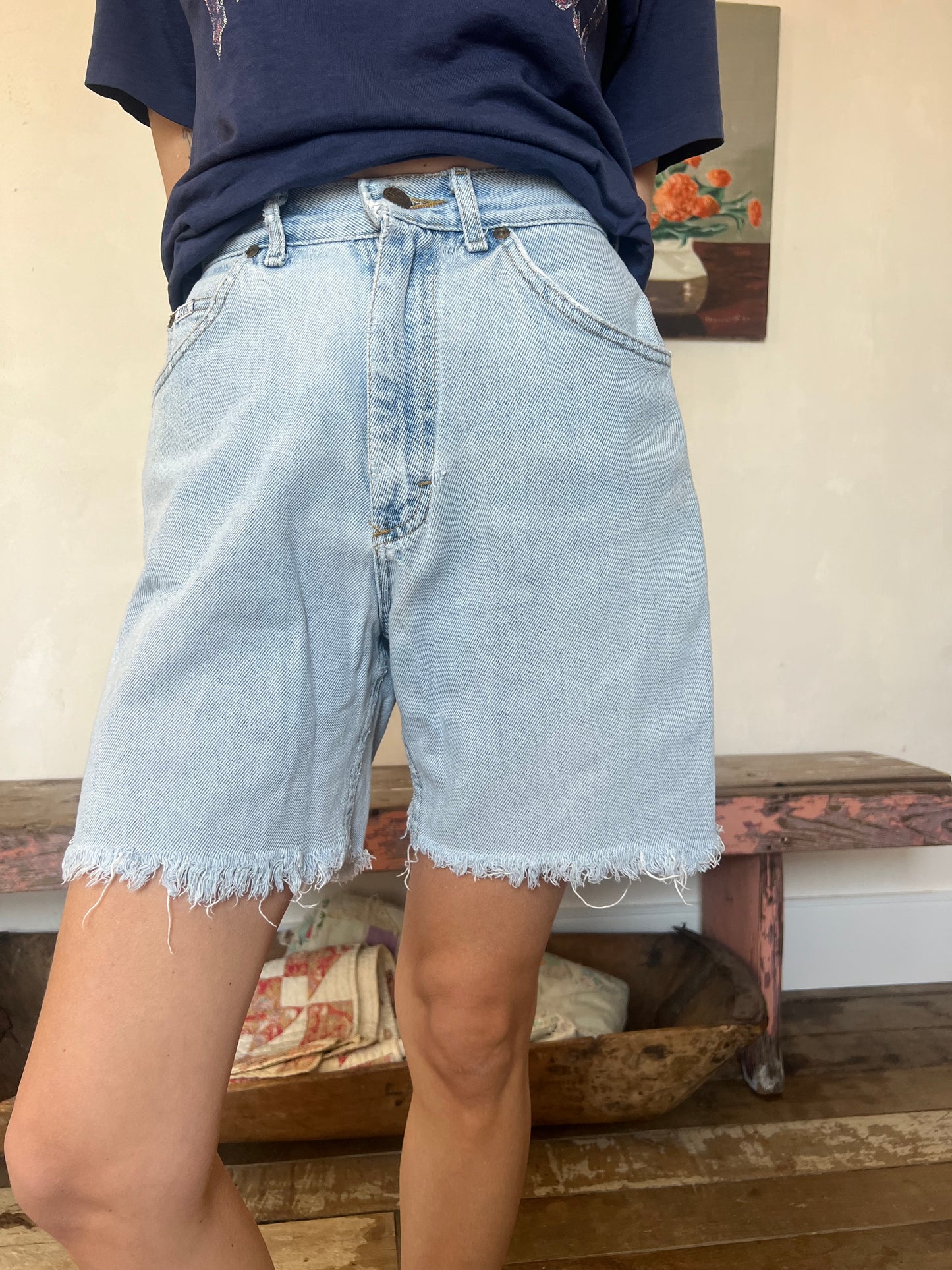 Lightwash Lee Riders Cutoffs