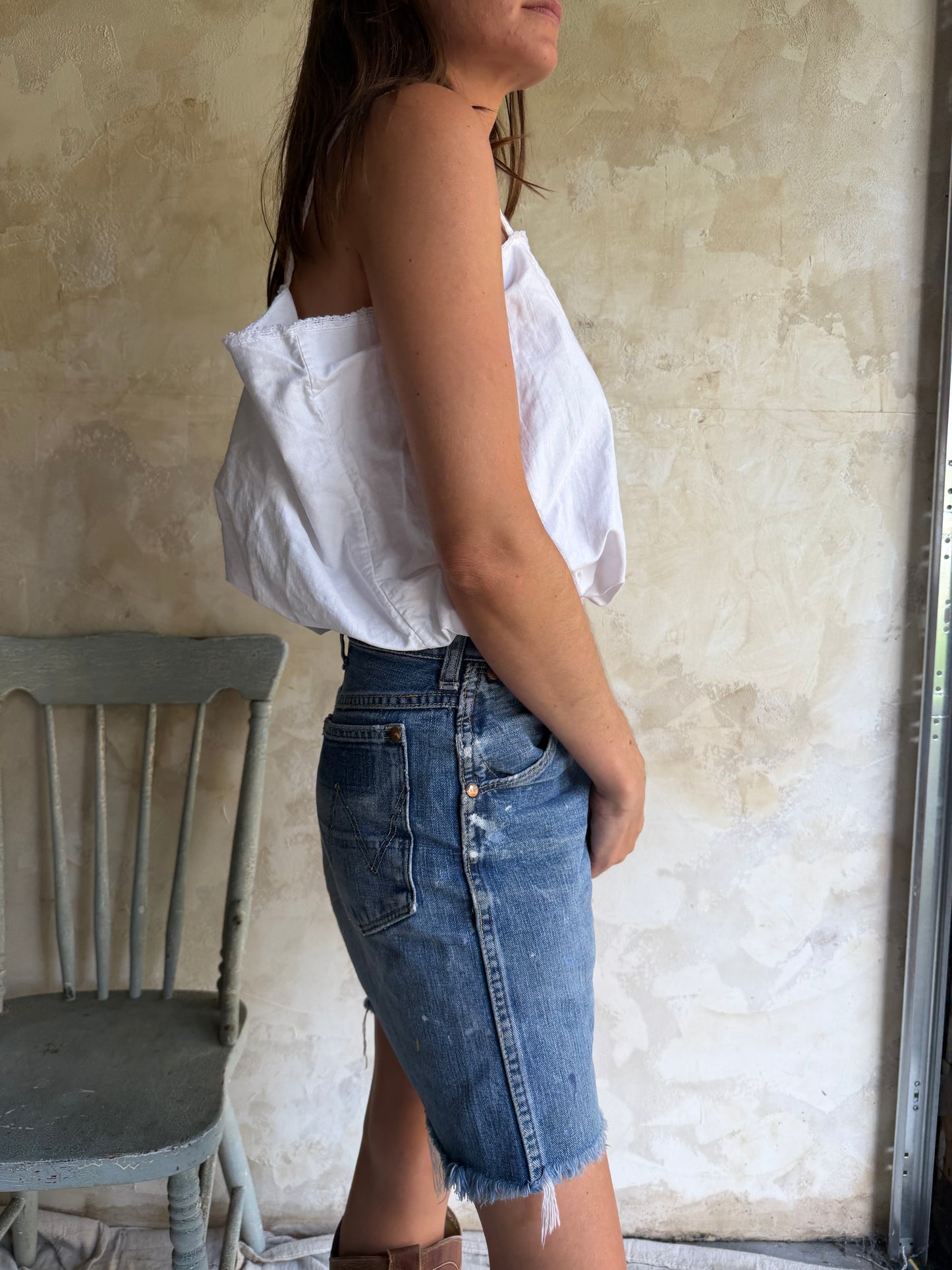 Reworked Antique Cropped Blouse 02