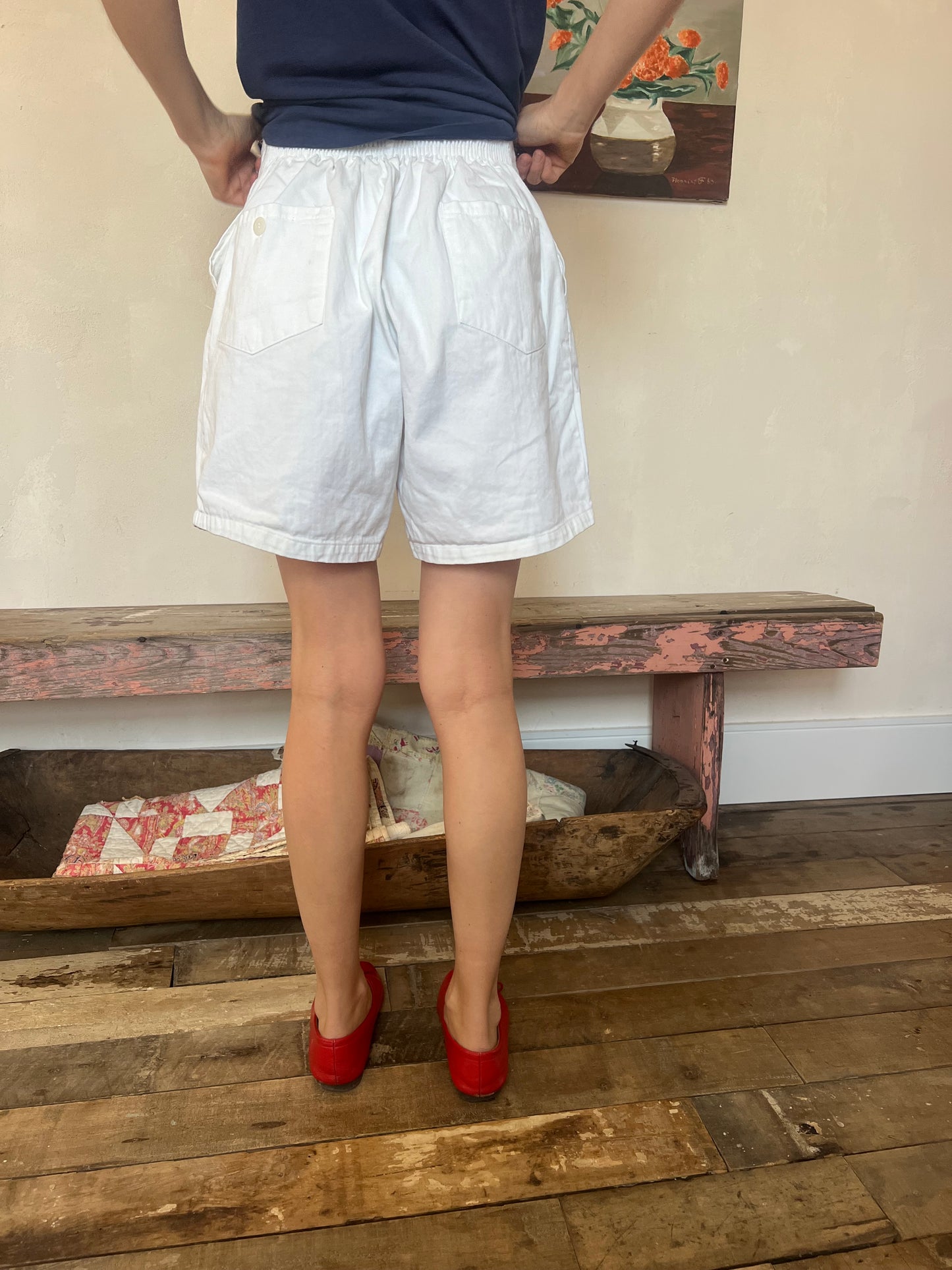 White Cotton Short