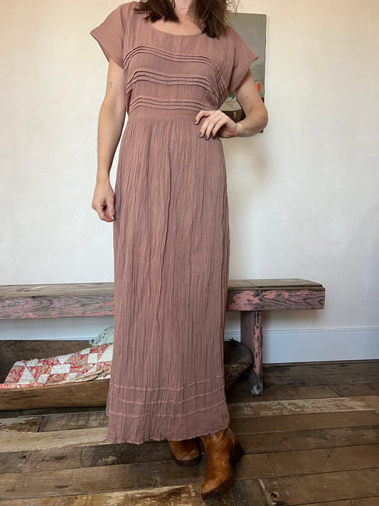 Oaxacan Prairie Dress in Cinnamon