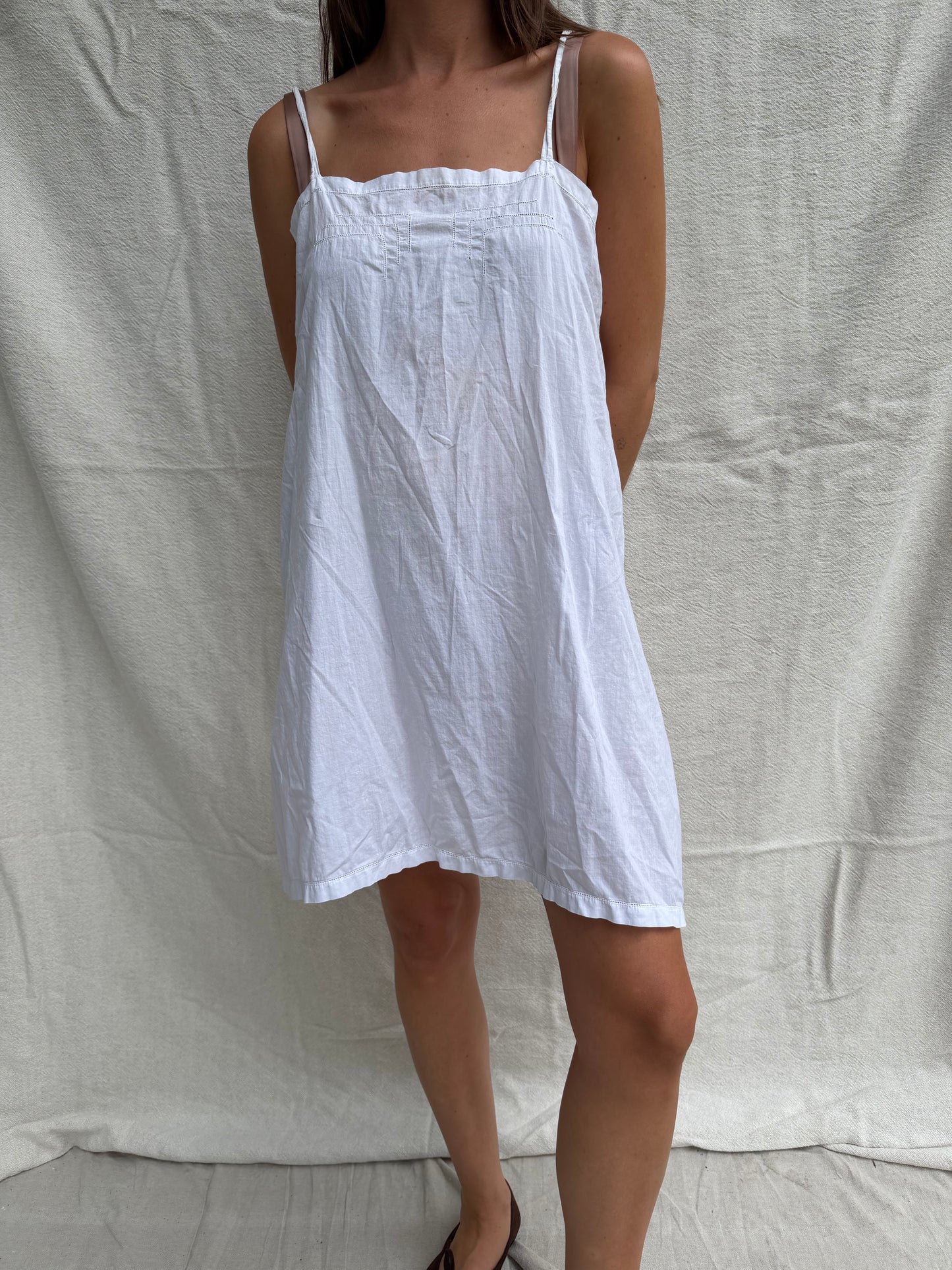 Super Thin White Italian Cotton Slip