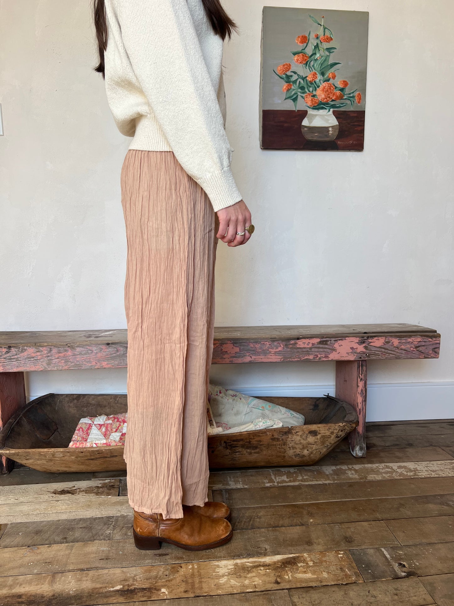 Oaxacan Peach Cotton Pant