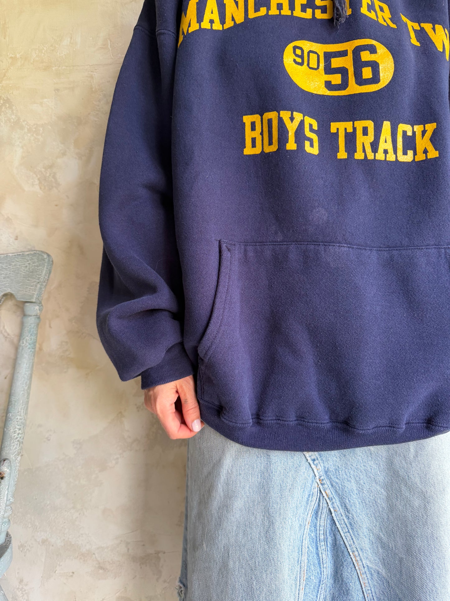 Navy Varsity Hoodie