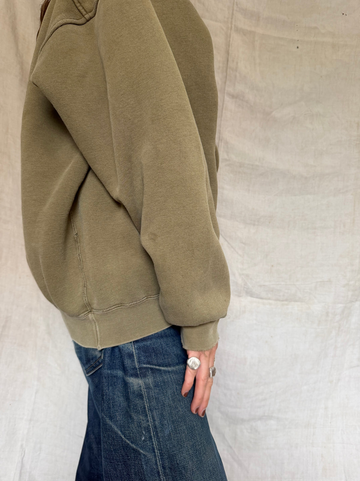 Faded Green Michigan Crewneck
