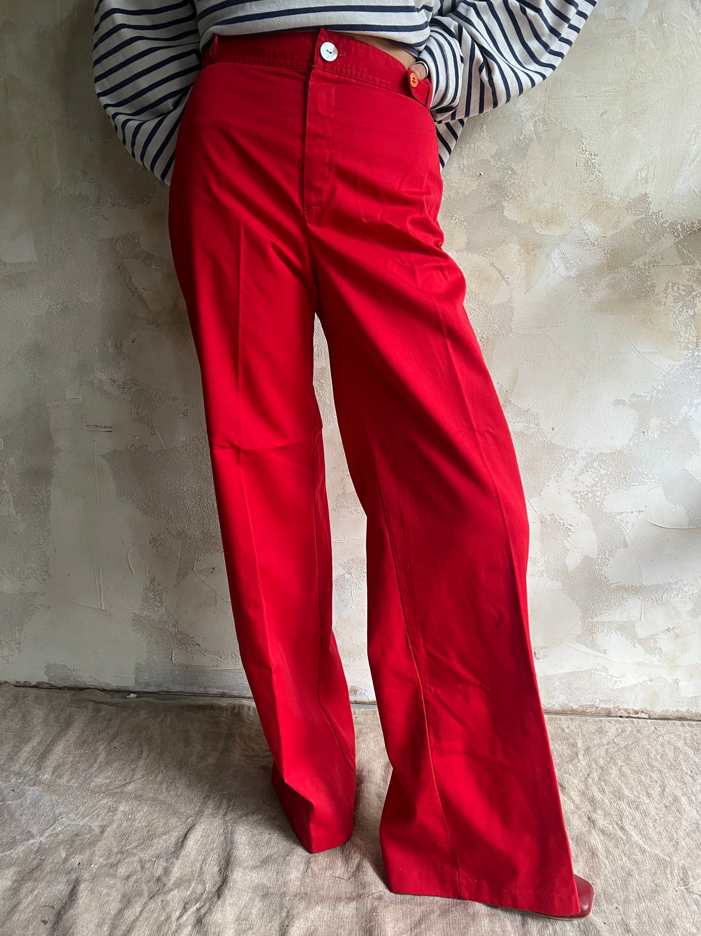 Original Cherry Red 70s Flares