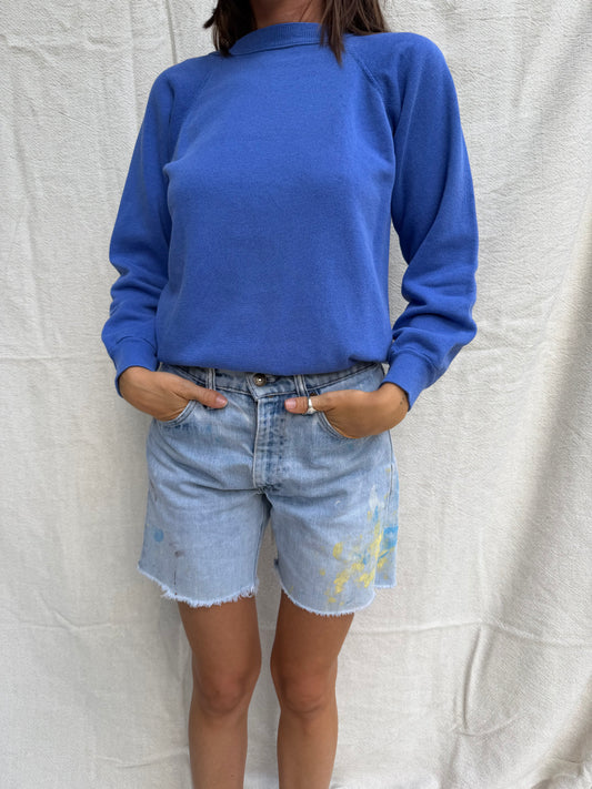 Sky Blue Plain Crewneck