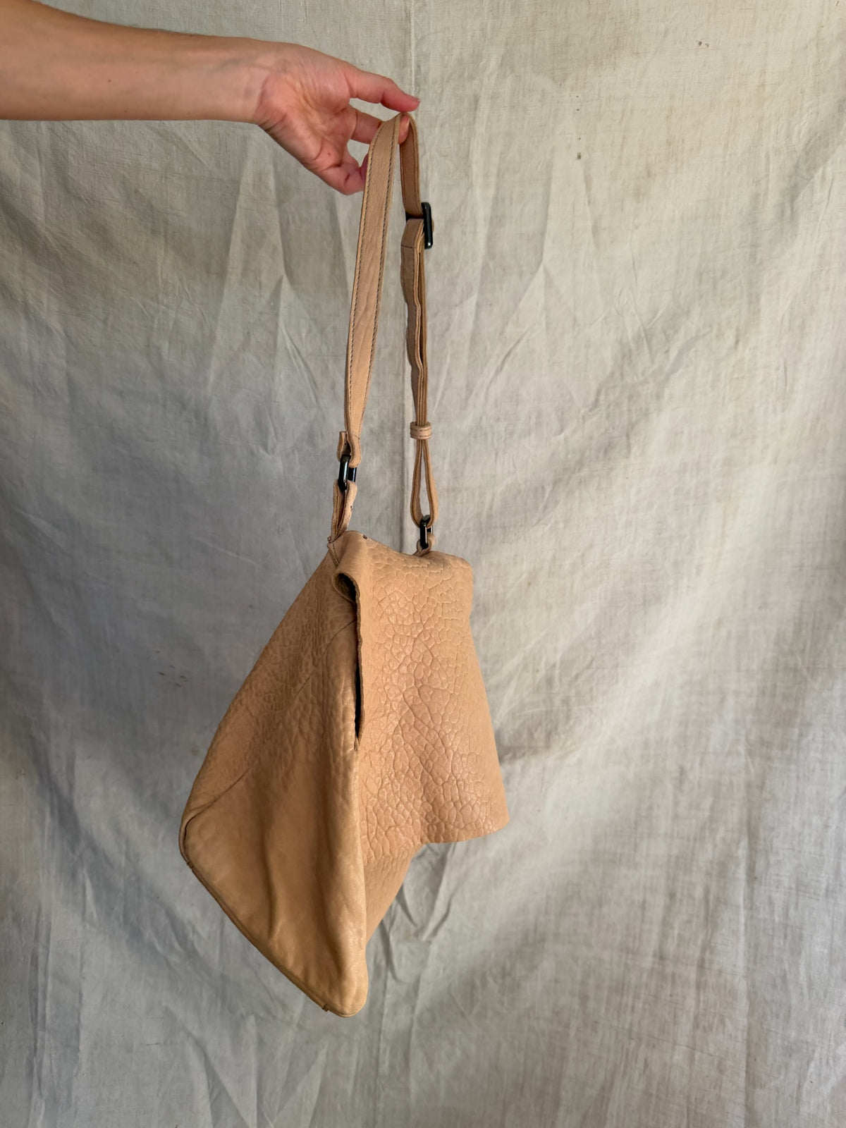 Bone Coloured Super Soft Leather Bag