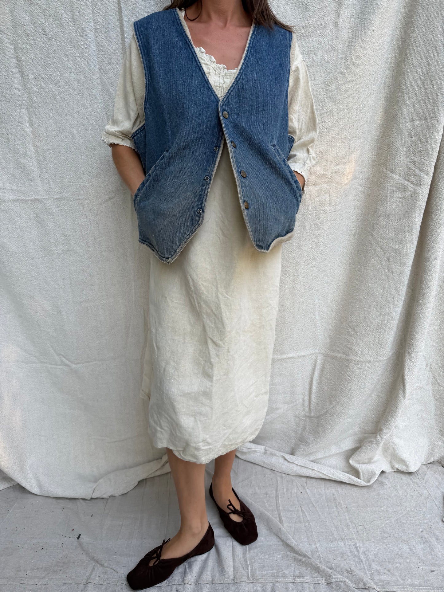 Oshkosh Bigosh Faux shearling Denim Vest