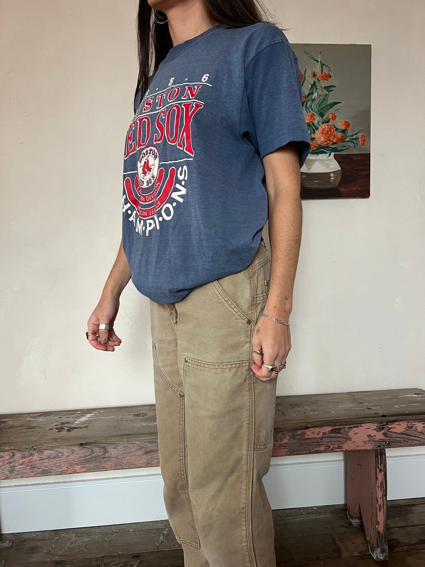 Faded Blue Boston Red Sox Tee