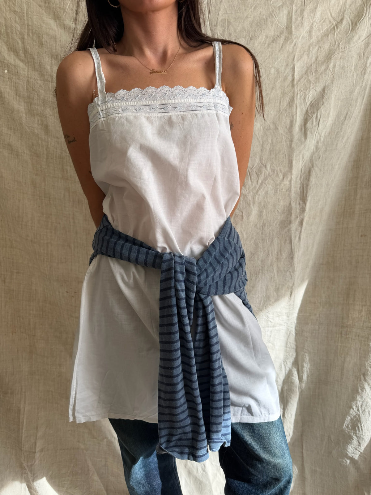 Antique French Cotton Slip