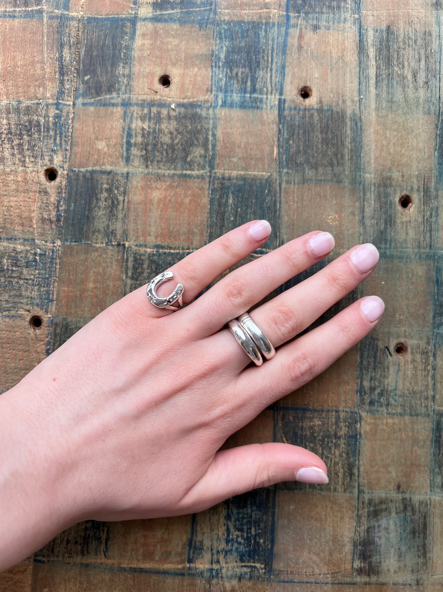 Lucky Horseshoe Ring with Pink Sapphire by Rosalind Studio