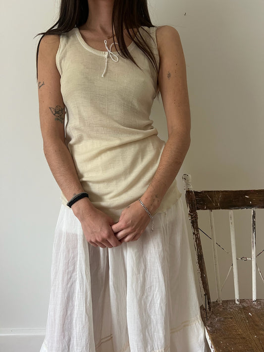 Vintage Cream Wool Tank