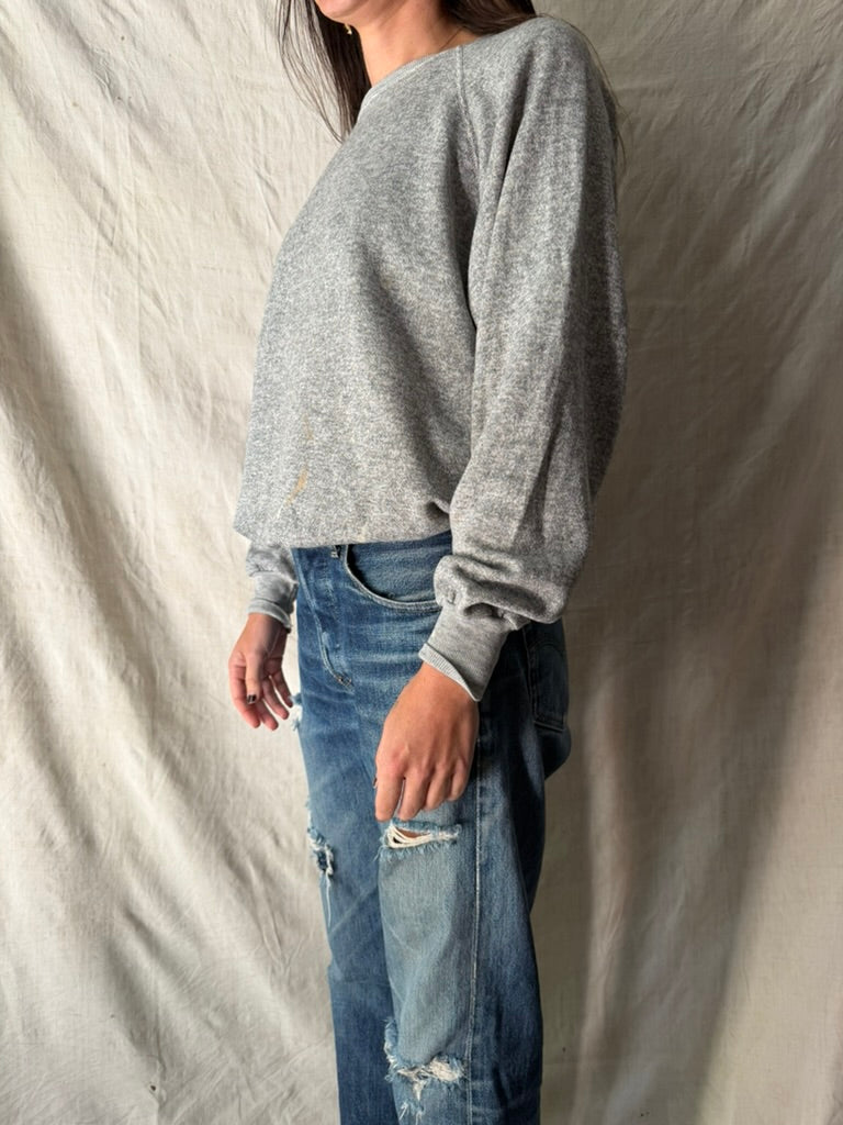 Speckled Grey Painters Crewneck