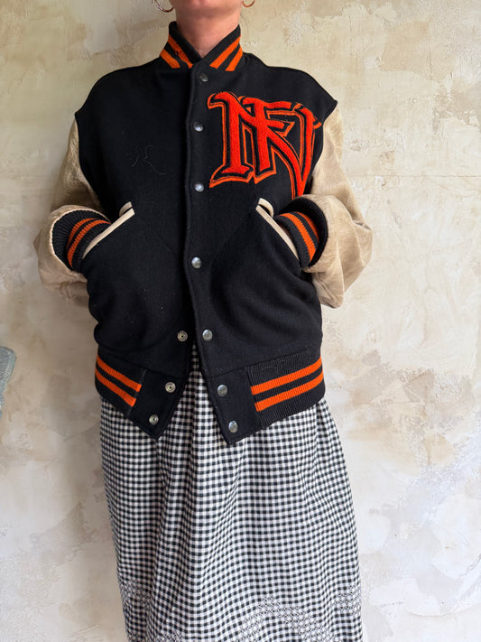 Varsity Orange and Black Jacket