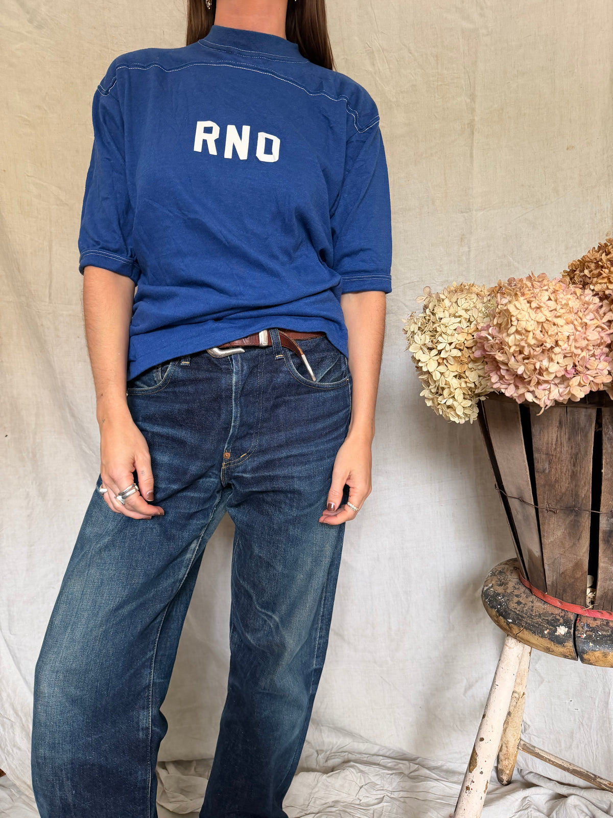 Blue Varsity Tee