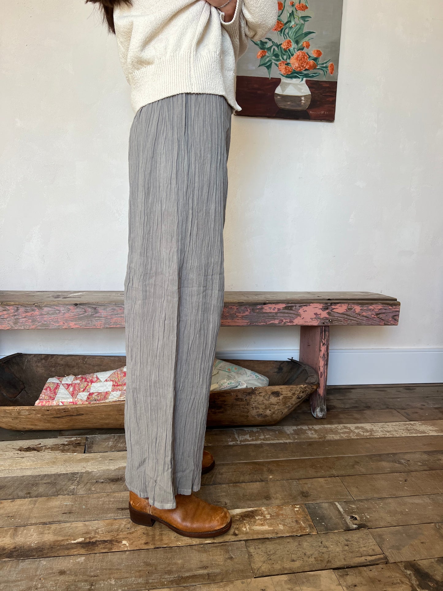 Oaxacan Grey Cotton Pant