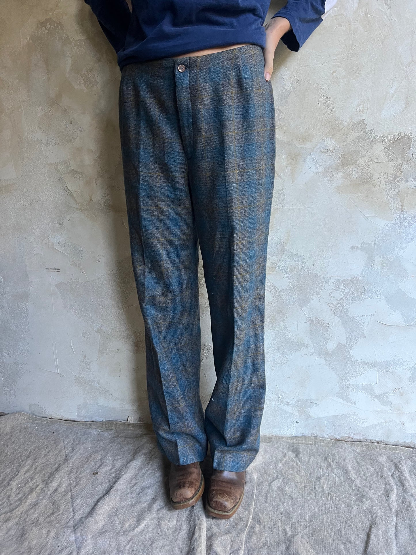 70s Plaid Trousers