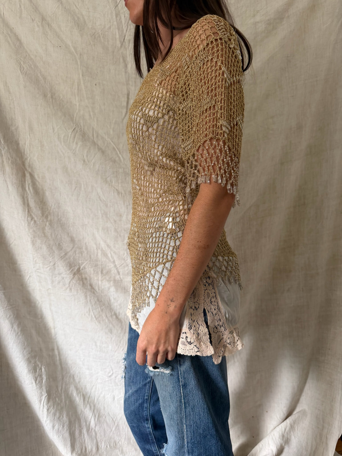 Beaded Crochet Top