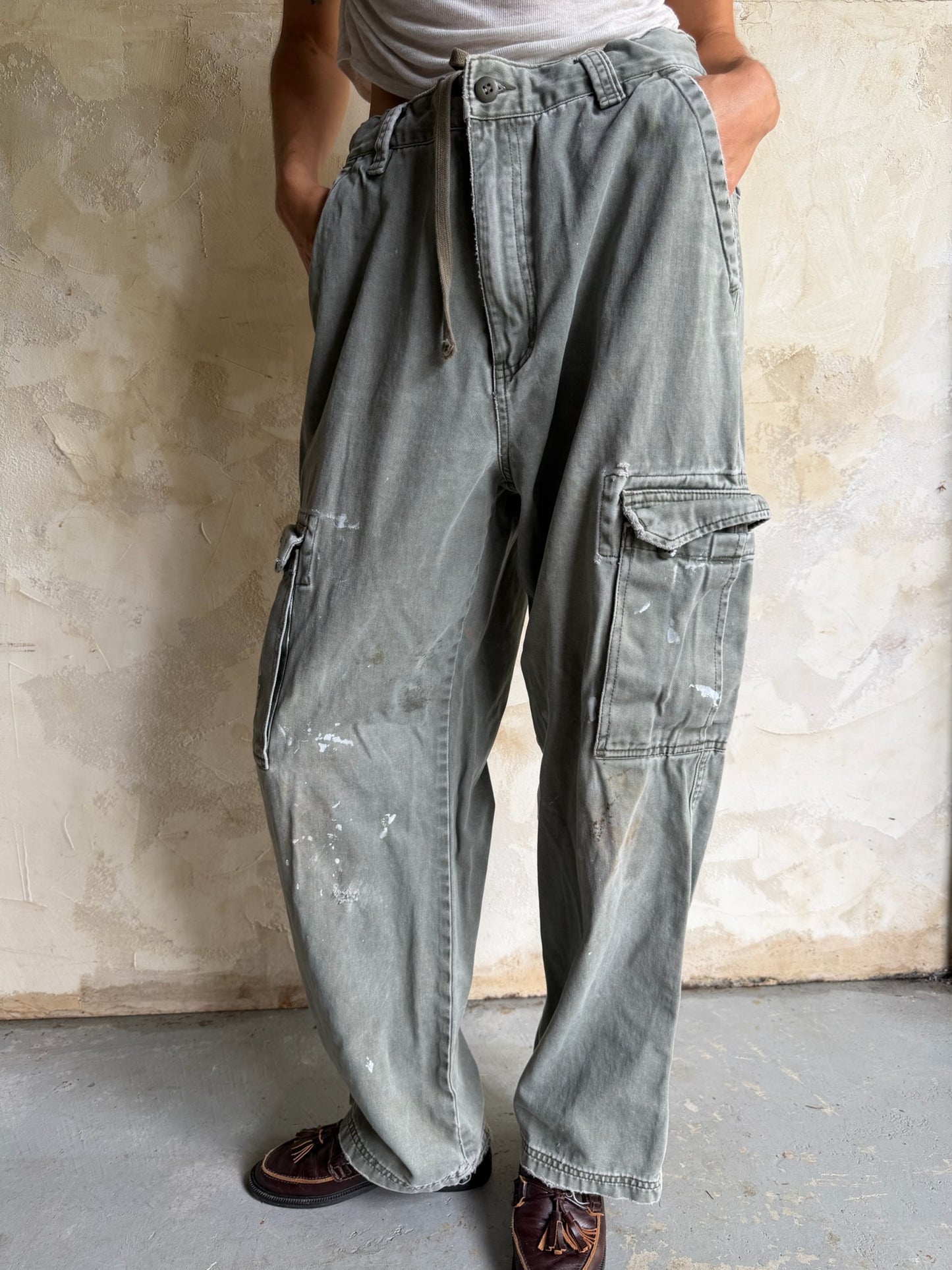Faded Olive Painters Cargo Pants