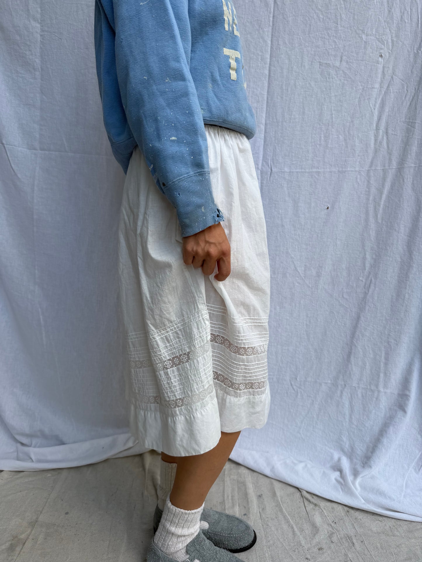 Reworked Antique Christening Gown Skirt 01