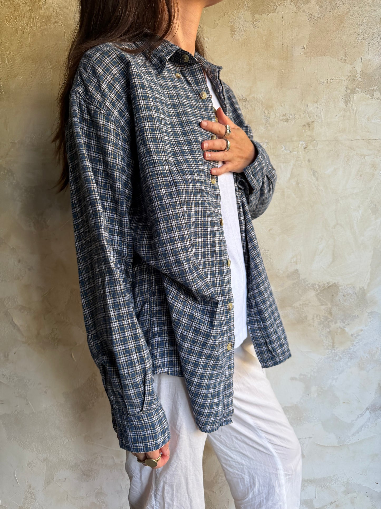 Blue Checkered Button Up