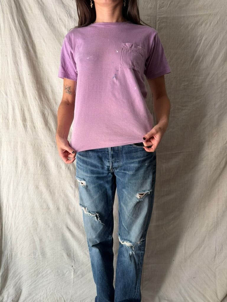 Faded Magenta Painters Tee