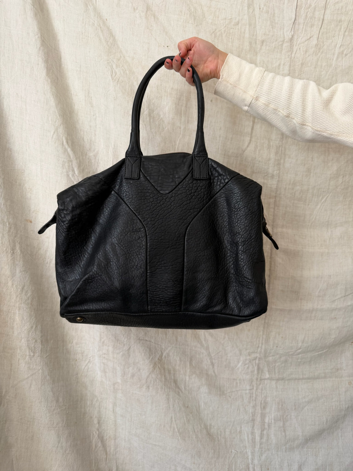 Buttery Soft Black Leather Bag