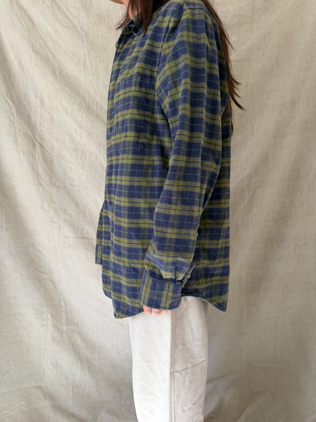 Green + Blue Checker Flannel
