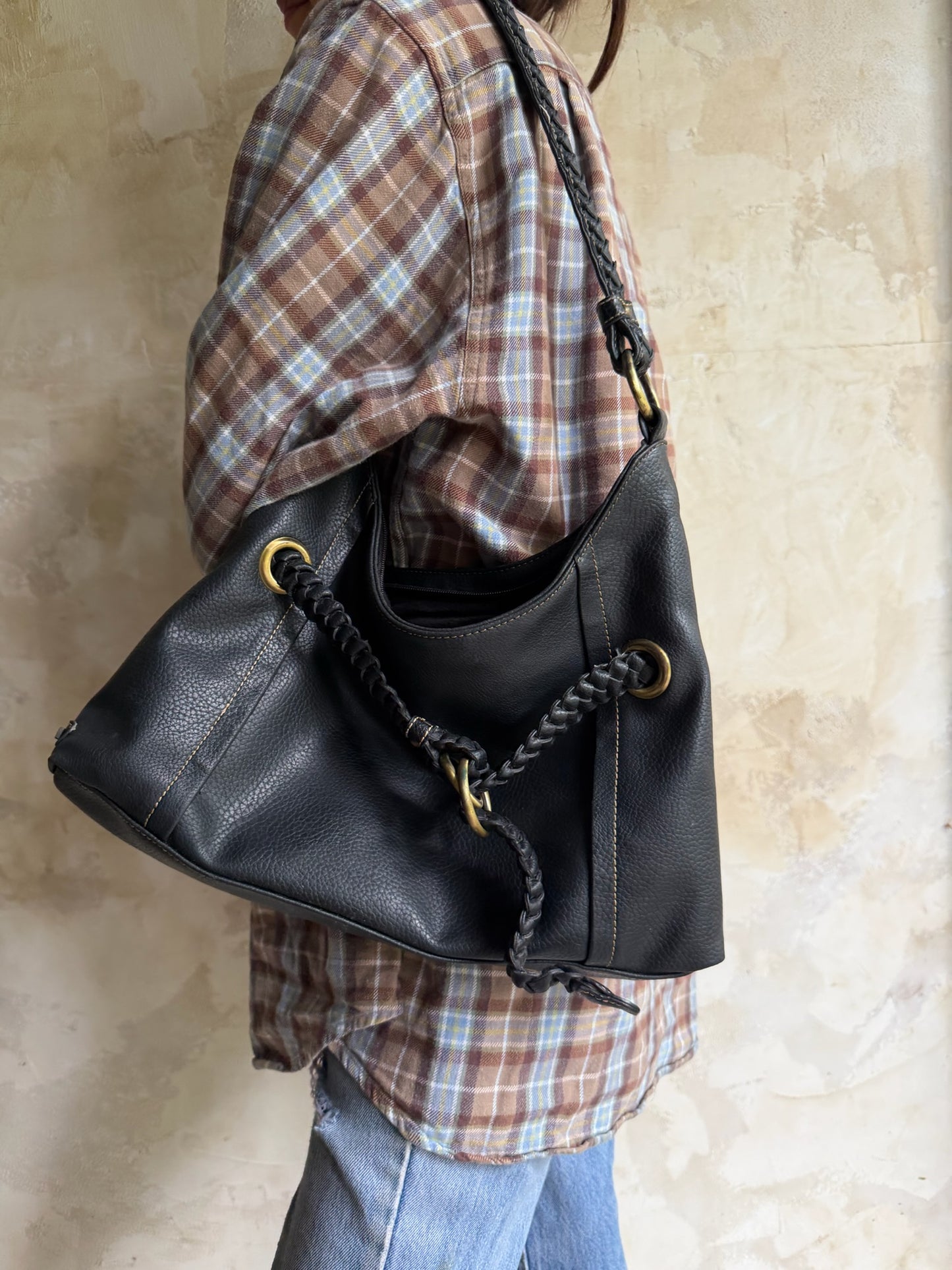 Black Braided Purse