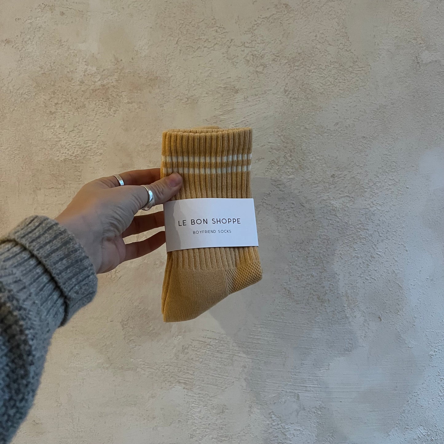 Boyfriend Socks in Butter by Le Bon Shoppe