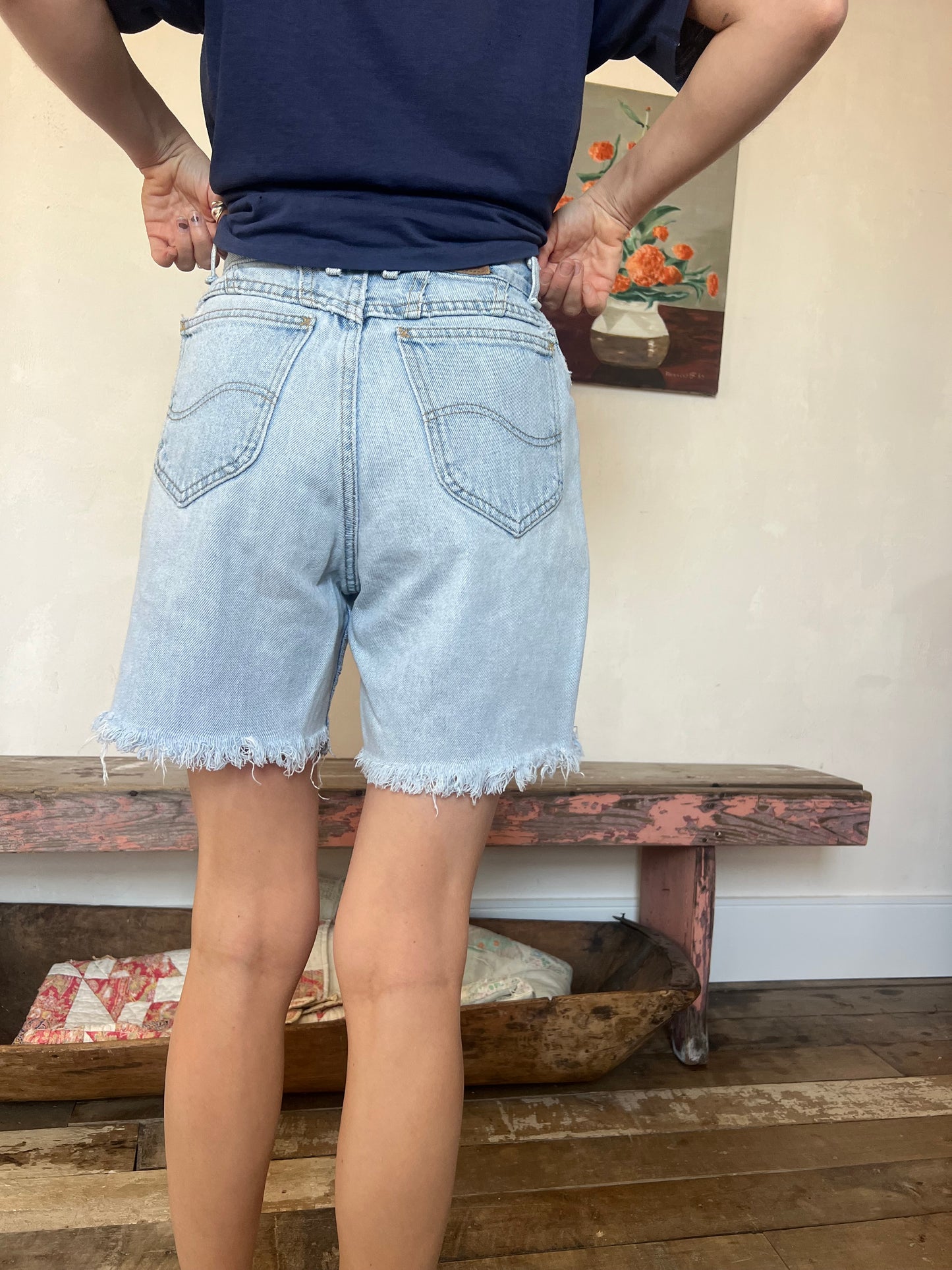 Lightwash Lee Riders Cutoffs
