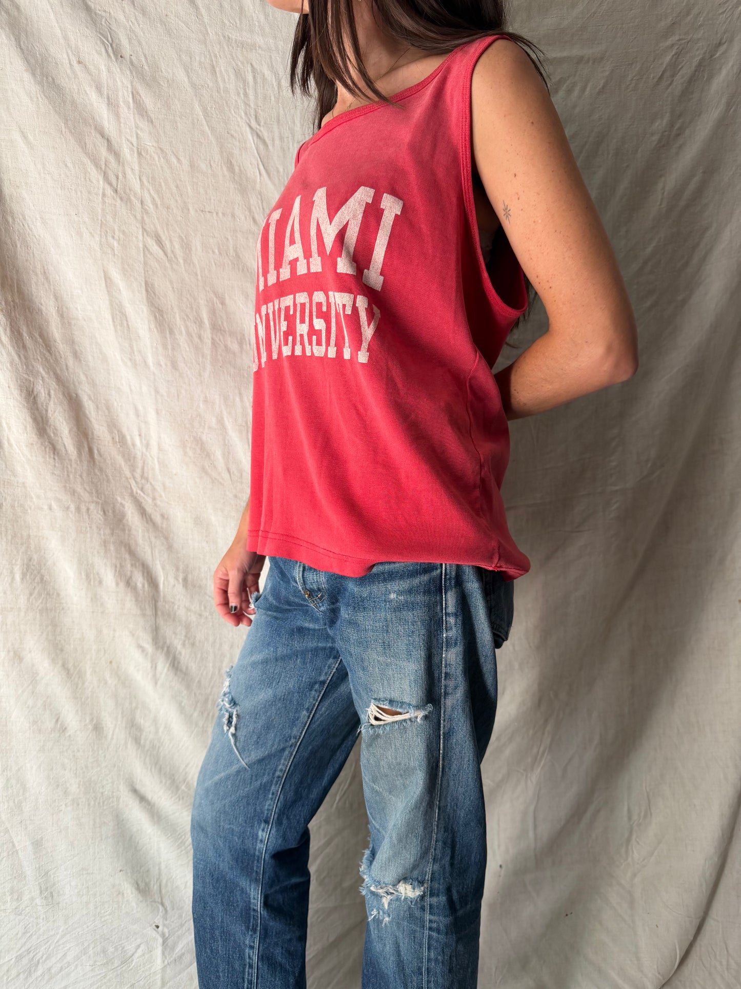 Faded Red Miami Uni Tank