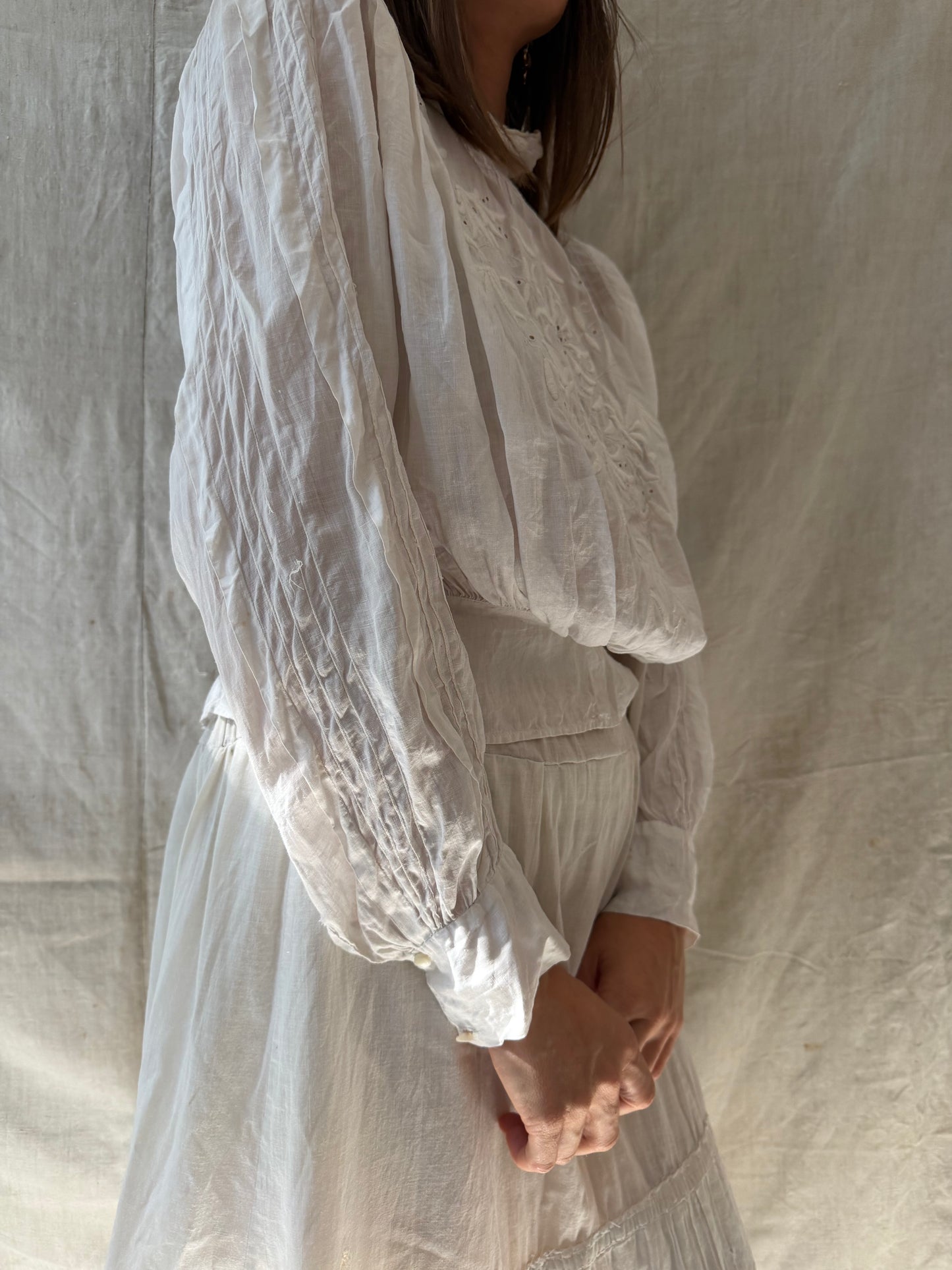 Antique Edwardian Embroidered Blouse