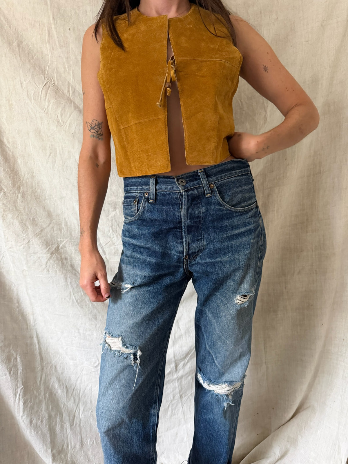 Suede Mini Vest