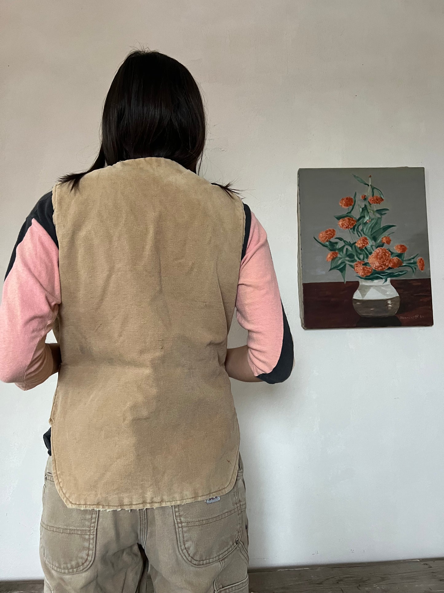 Faux Shearling Workwear Vest