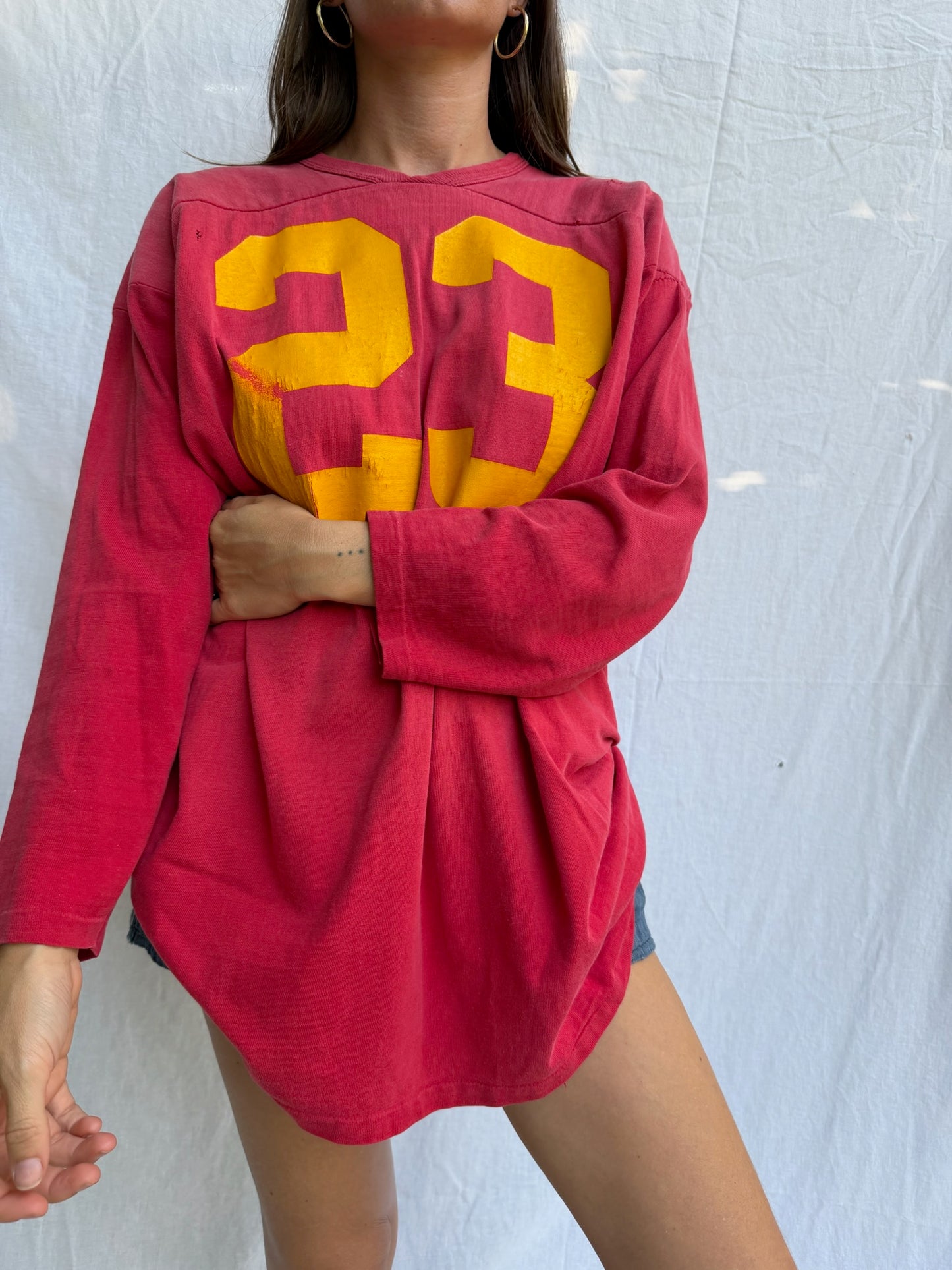 1970s Faded Red Football Jersey
