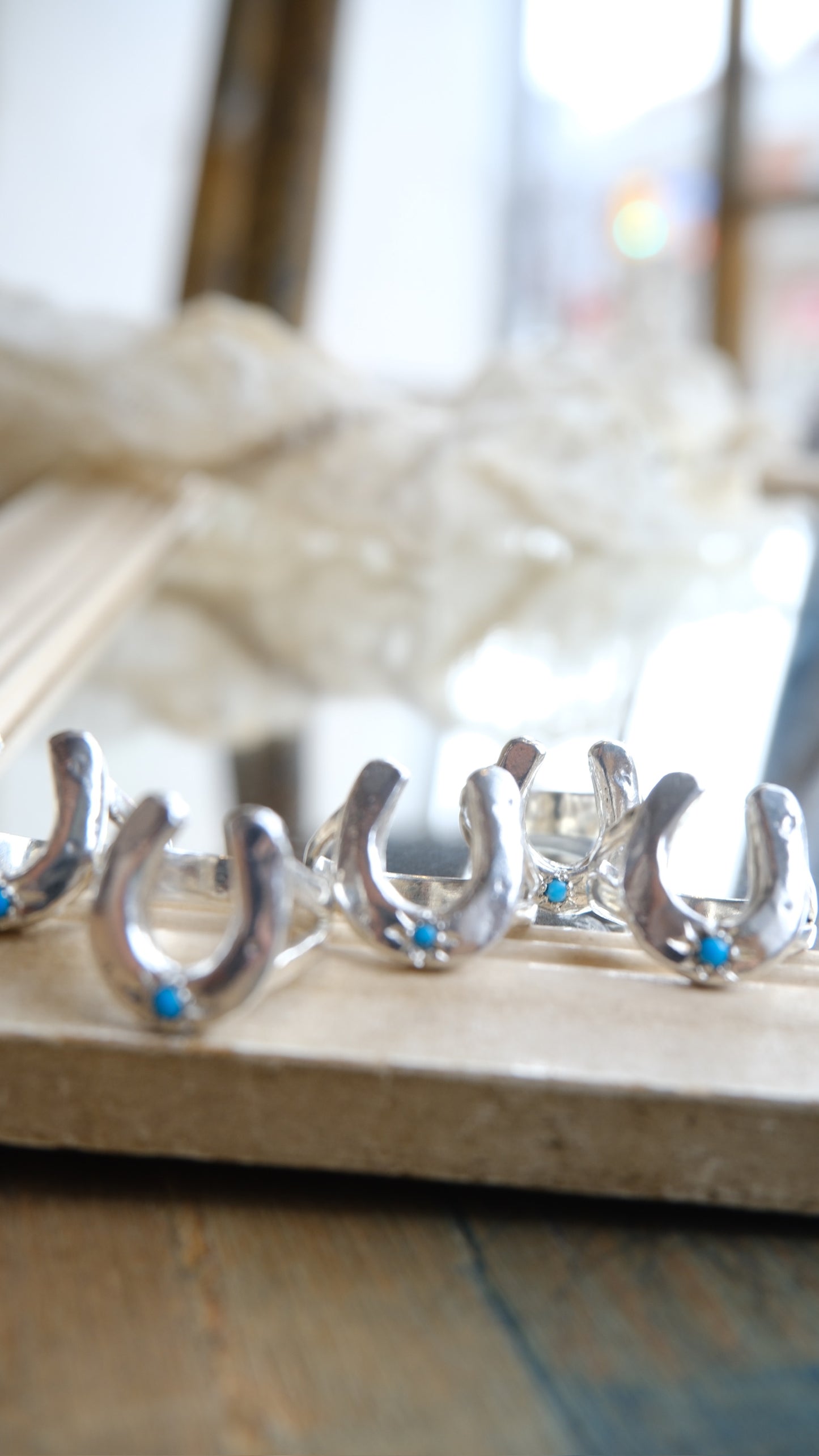 Lucky Turquoise Horseshoe Ring by Rosalind Studio