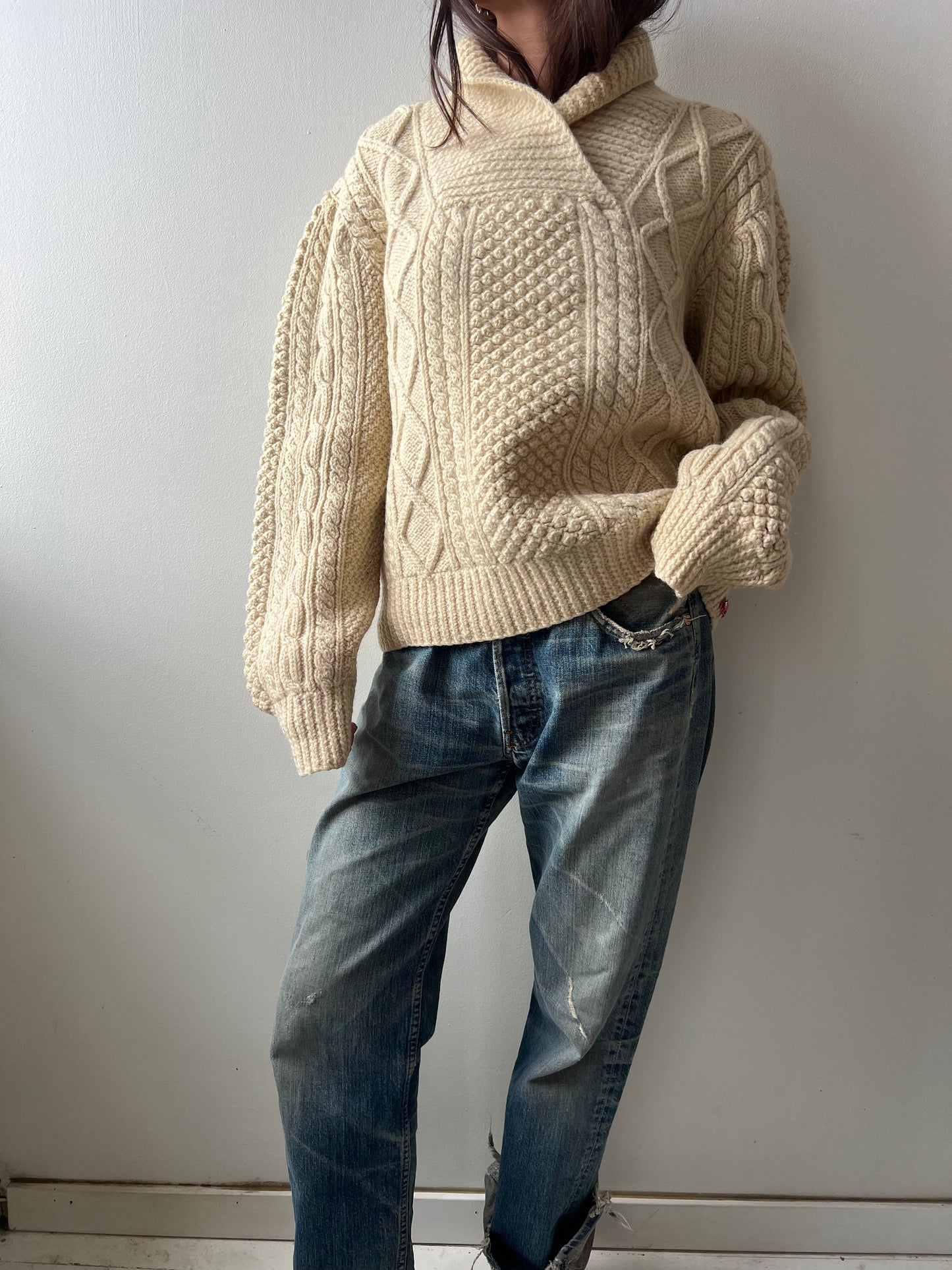 Cream Irish Wool Pullover