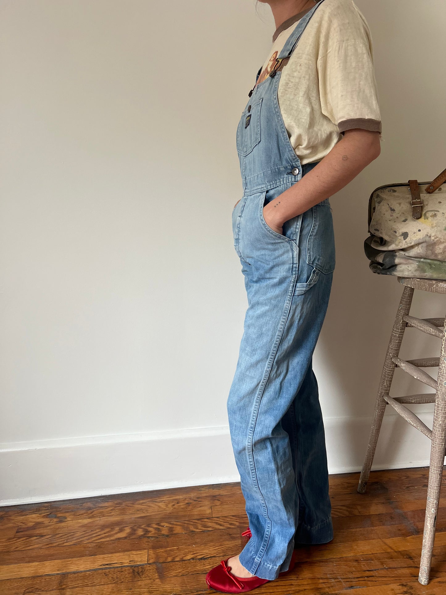 Faded Lightwash Oshkosh Denim Overalls