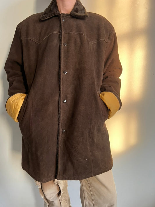 Chocolate Brown Soft Shearling Jacket