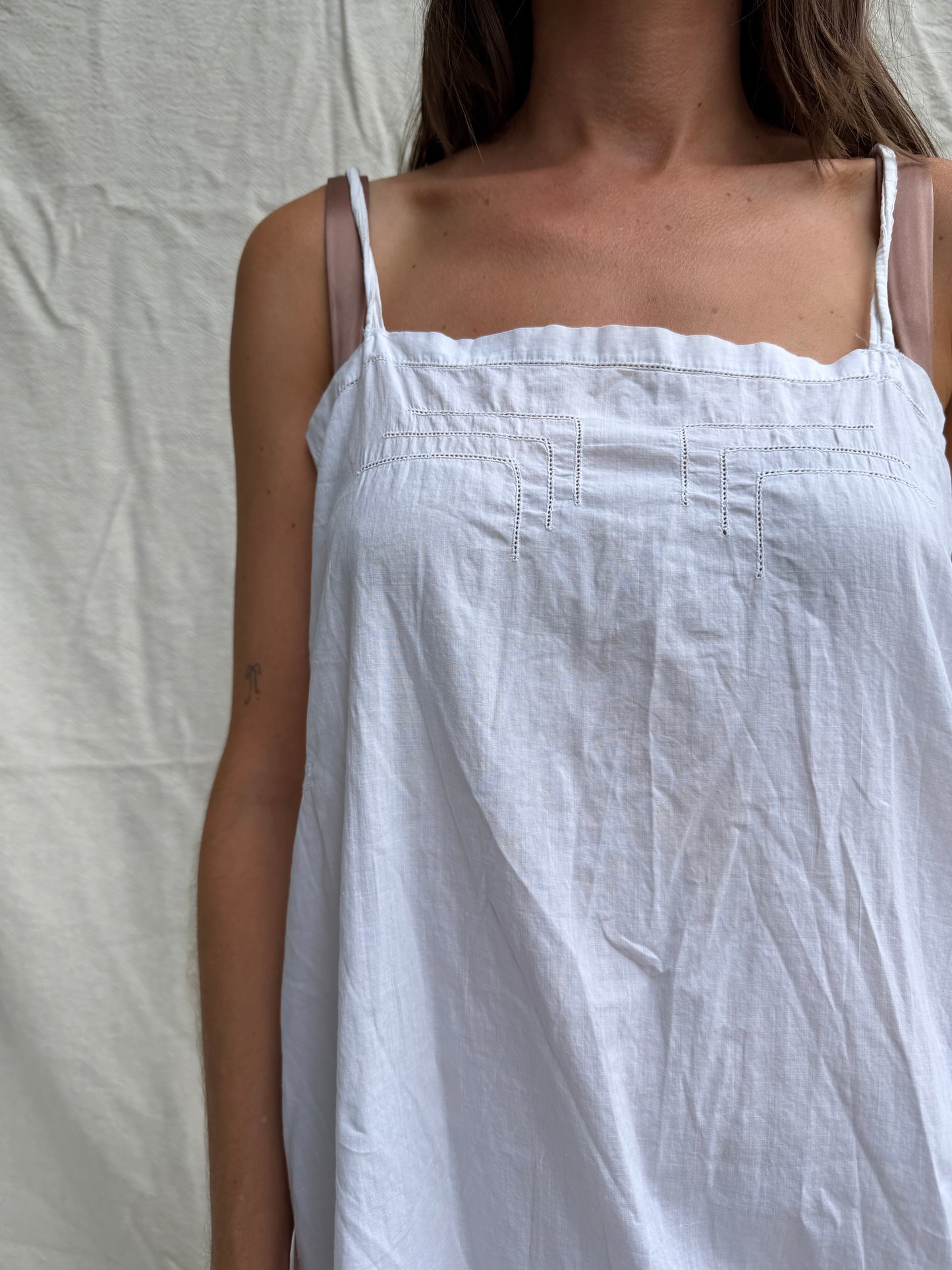 Super Thin White Italian Cotton Slip