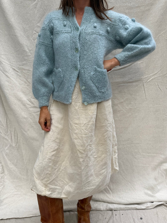 Baby Blue Mohair Cardigan