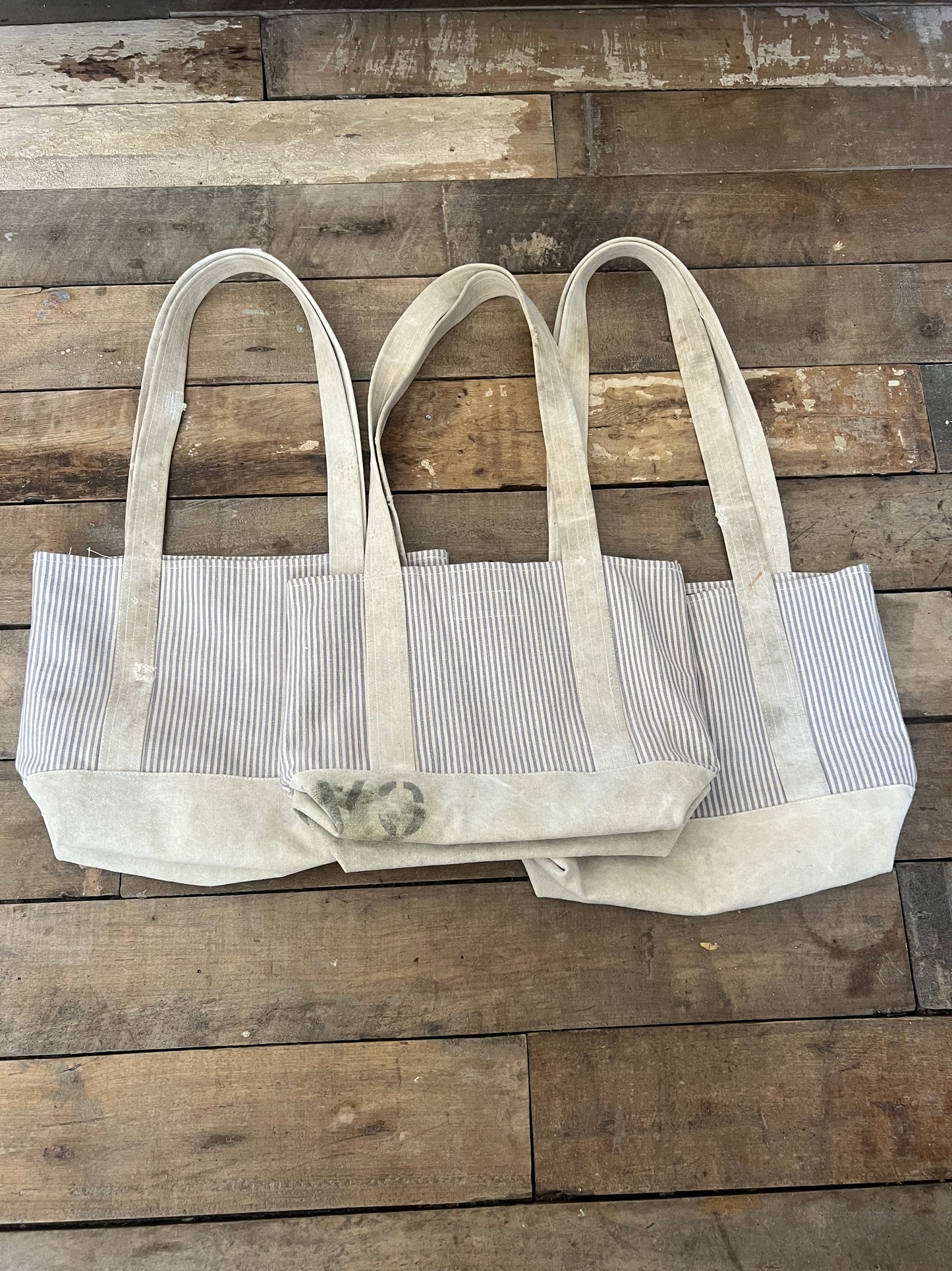 Blue + White Striped Mini Boat + Tote Bag