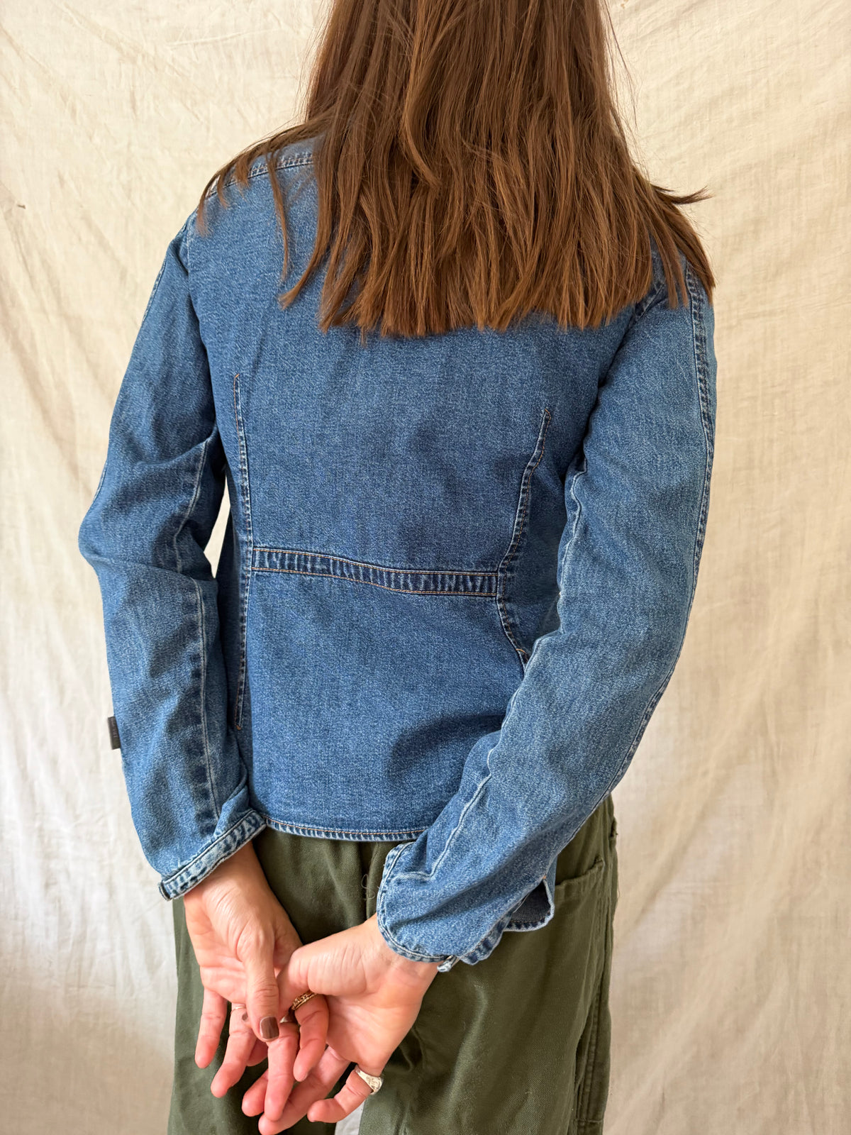 Denim Button Top
