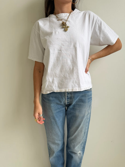 Boxy White Champion Tee