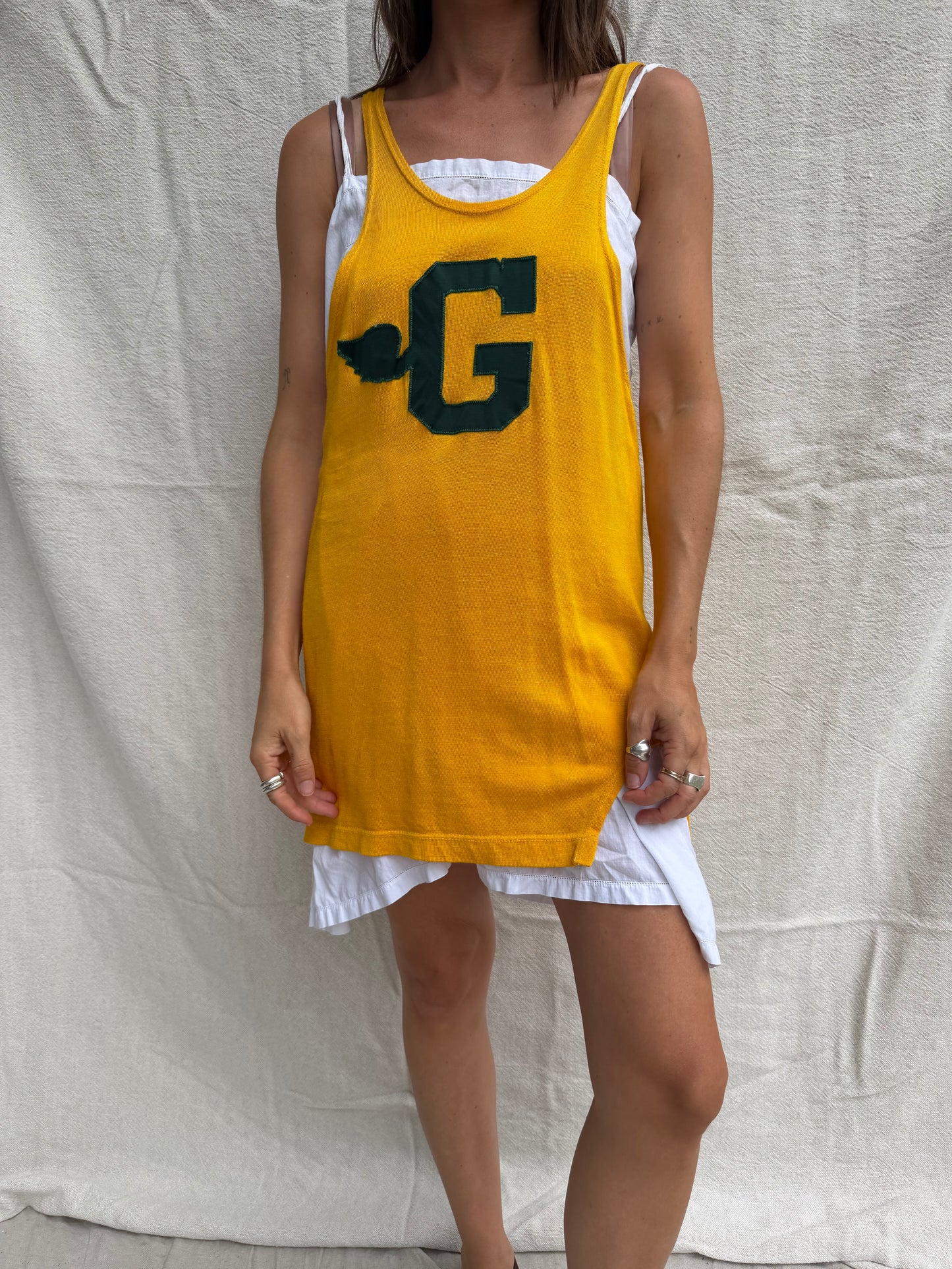 Yellow Varsity “G” Tank