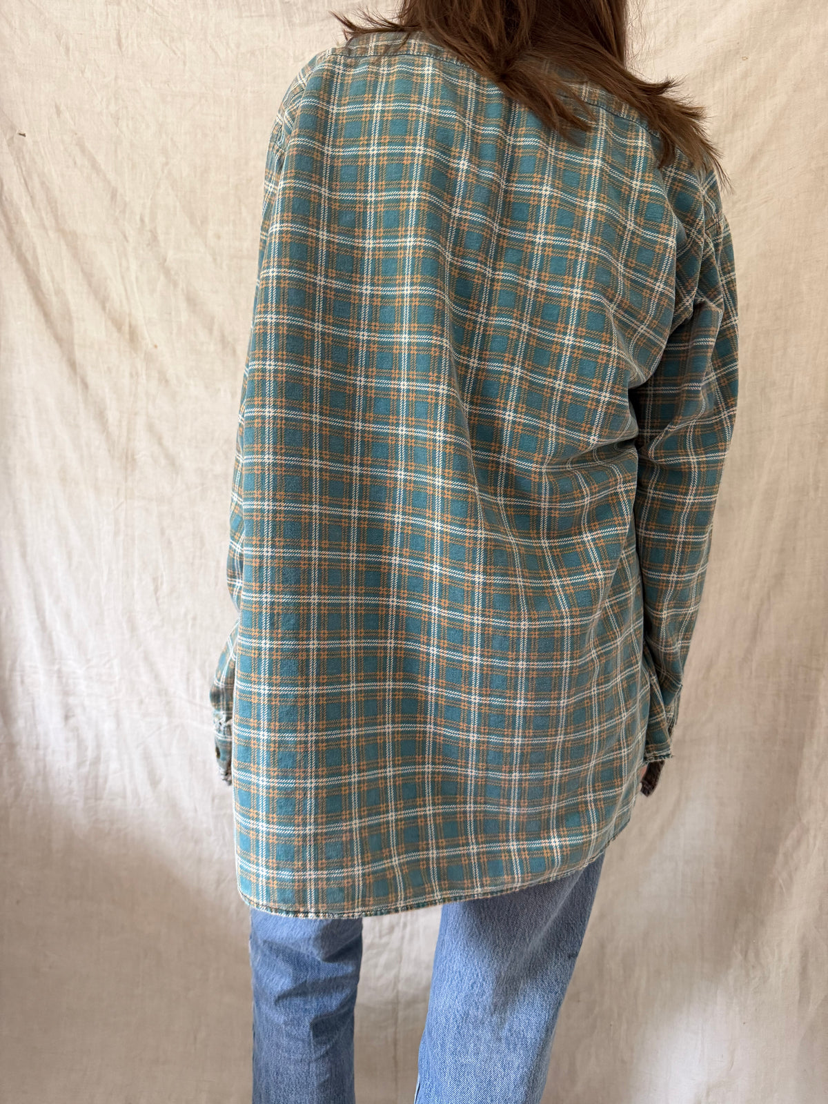 Faded Plaid Button Up