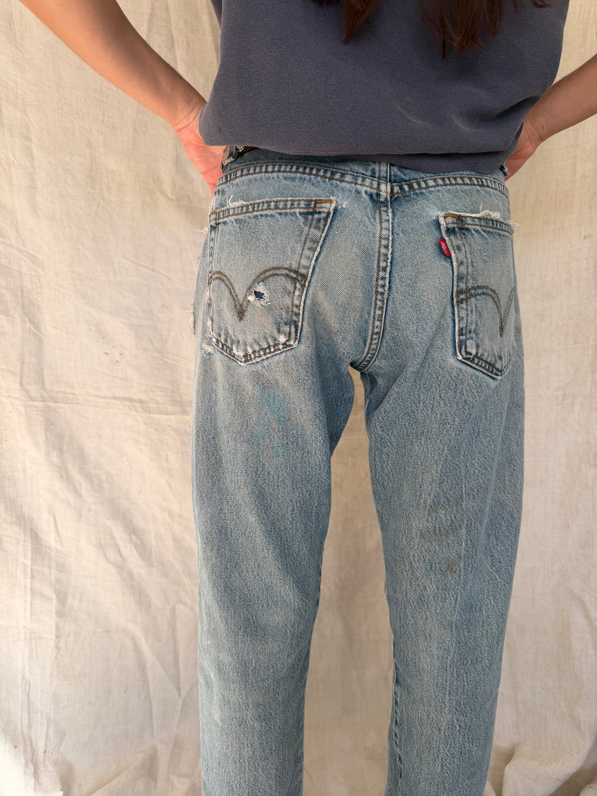 Distressed Levi’s 517 01