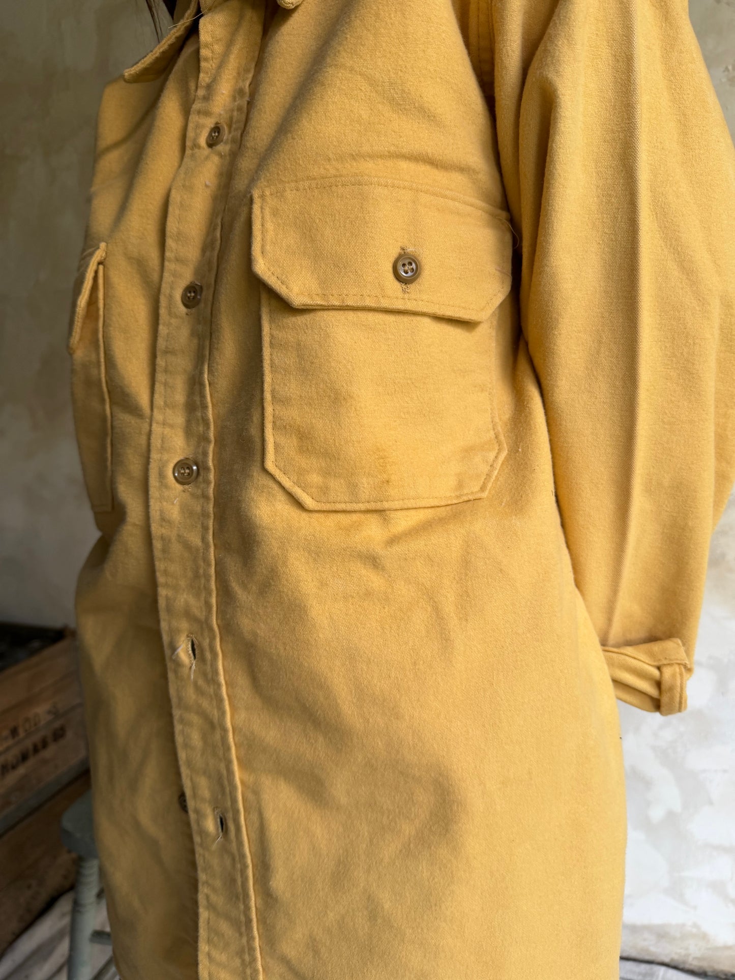 Yellow Woolrich Button Up Flannel