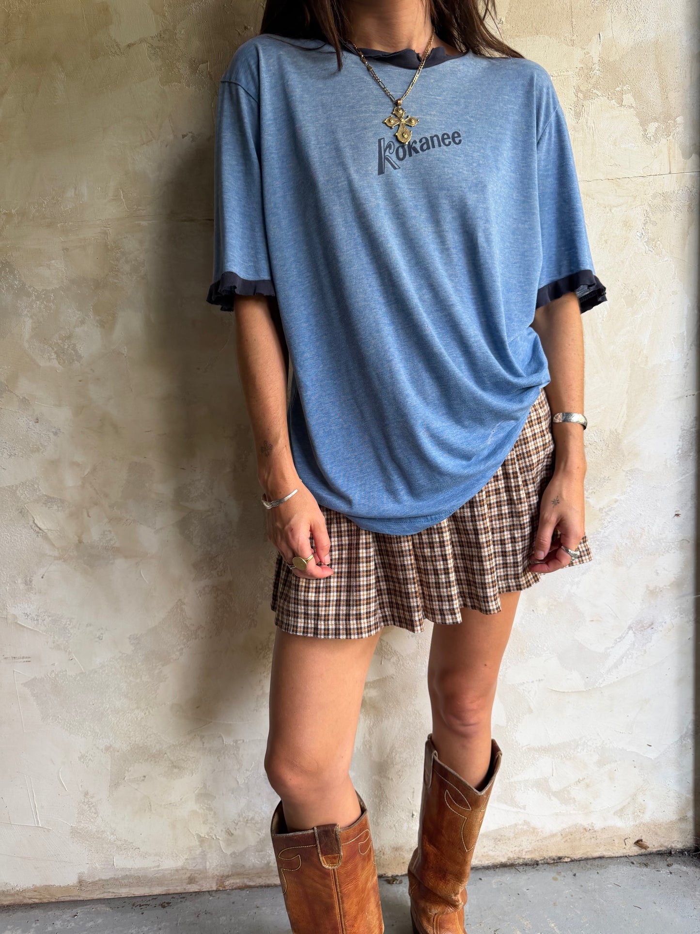 Kokanee Faded Blue Ringer Tee